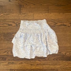 Aeropostale Ruffle Blue Floral Skirt